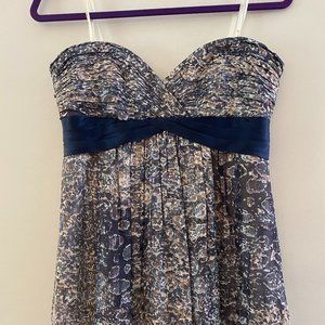 BCBG Max Azria Strapless Metallic Gown Size 2